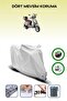Gray Rear Bag and Lock Compatible Kuba Bevely 125 Compatible Motorcycle Tarpaulin