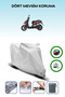 Gray Rear Bag and Lock Compatible Mondial 125 Skuty Compatible Motorcycle Tarpaulin