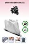 Gray Rear Bag and Lock Compatible Kymco Xciting 400I Compatible Motorcycle Tarpaulin