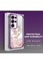 Samsung Galaxy S25 Ultra Compatible Romantic Pink Rose Transparent Silicone Protective Case - 3