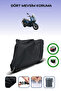 Black Rear Bag and Lock Compatible Yuki Xway 125 Compatible Motorcycle Tarpaulin