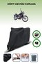 Black Tail Bag and Lock Compatible Kawasaki Zl 600 Compatible Motorbike Tarpaulin
