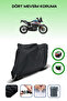 Black Rear Bag and Lock Compatible Ktm 250 Adventure Compatible Motorcycle Tarpaulin