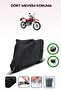 Black Rear Bag and Lock Compatible Honda Xr 250 R Compatible Motorcycle Tarpaulin