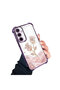 Samsung Galaxy A55 Compatible Romantic Pink Rose Transparent Silicone Protective Case - 2