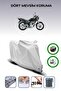 Gray Rear Bag and Lock Compatible Sym XS 125K Compatible Motor Tarpaulin