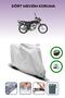 Gray Rear Bag and Lock Compatible Kanuni Breton 125 Compatible Motorcycle Cover