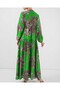 2423 Authentic Patterned Hijab Dress - Z.Black - 6