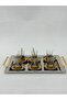 Luxury Gold Tray Tea Set - Modern Tea Set - Tray and 6 Cups - Saucer - Spoon - 170ml - 7