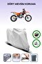 حقيبة خلفية رمادية اللون ومتوافقة مع قماش المحرك المتوافق مع KTM 250 EXC TPI