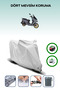 Gray Rear Bag and Lock Compatible Arora Safari Pro Compatible Motorcycle Tarpaulin