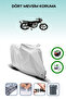 Gray Rear Bag and Lock Compatible Mondial 125 Mg Deluxe Compatible Motorcycle Tarpaulin