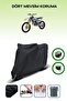 Black Rear Bag and Lock Compatible Husqvarna Fc 250 Compatible Engine Tarpaulin