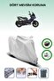 Gray Tail Bag and Lock Compatible Aprilia Leonardo 125 Compatible Motor Tarpaulin