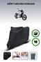 Black Rear Bag and Lock Compatible Dorado Corvus Compatible Motorcycle Tarpaulin