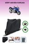 Black Tail Bag and Lock Compatible Bmw K 1200 R Compatible Motorbike Tarpaulin