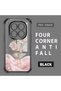 Xiaomi Redmi Note 14 Pro 4g Compatible Romantic Pink Rose Transparent Silicone Protective Case