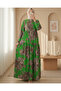 2423 Authentic Patterned Hijab Dress - Z.Black