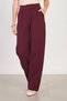 Women's Velcro Waist Loose Trousers - Burgundy - 3