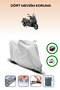 Gray Rear Bag and Lock Compatible Kymco Xtown 250I Compatible Motorcycle Tarpaulin