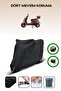 Black Rear Bag and Lock Compatible Falcon Techno 50 Efi Compatible Motor Tarpaulin