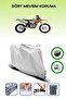 حقيبة خلفية رمادية اللون ومتوافقة مع قماش المحرك المتوافق مع KTM 400 EXC