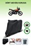 Black Rear Bag and Lock Compatible Ktm 390 Adventure Compatible Motorcycle Tarpaulin