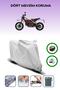 Gray Rear Bag and Lock Compatible Ducati Scrambler Desert Sled Compatible Motorcycle Tarpaulin