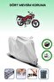 Gray Rear Bag and Lock Compatible Mondial 125 Mh Compatible Motorcycle Tarpaulin