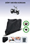 Black Rear Bag and Lock Compatible Rks Spontini 125 Compatible Motorcycle Tarpaulin