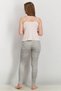 Women 2Pc Set Graphic Sleeveless Pajama, Pink Dogwood and Heather Grey - 2
