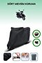 Black Rear Bag and Lock Compatible Altai Carrier 125 Compatible Motor Tarpaulin