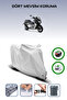 Gray Rear Bag and Lock Compatible Rks Blade 250 Compatible Motorcycle Tarpaulin