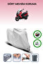 Gray Rear Bag and Lock Compatible Kymco Downtown 250I Compatible Motorcycle Tarpaulin