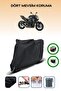 Black Tail Bag and Lock Compatible Kawasaki Z 900 Compatible Motor Tarpaulin