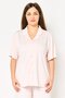 Women 2 Pcs Short Sleeve Top And Bottom Pyjama Set, Pink - 2