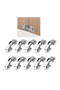 10 Pieces of Non-Hole Furniture Cabinet Hinge |   Economical Set with Steel Screws That Don'T Require a Slot
