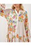 2423 Authentic Patterned Hijab Dress - B. Orange - 7