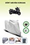 Gray Rear Bag and Lock Compatible Yamaha Tmax 530 Compatible Motorcycle Tarpaulin