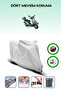 Gray Rear Bag and Lock Compatible Mondial 125 Mt Compatible Motorcycle Tarpaulin