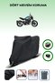 Black Rear Bag and Lock Compatible Cfmoto 700Cl-X Heritage Compatible Motor Tarpaulin