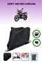 Black Rear Bag and Lock Compatible Bajaj Pulsar Ns 125 Compatible Motorcycle Tarpaulin