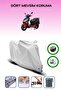 Gray Rear Bag and Lock Compatible Asian as 150 t Compatible Motorcycle Tarpaulin