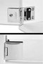 Osena 4153 Glass Hinge Metal Chrome 6-8 mm Adjustable 1 Set |   Showcase and Bathroom Cabinet Glass Hinge Set - 2