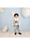 3-piece gray and beige zippered set - 2