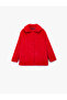 Long Sleeve Peter Pan collar Plush Coat - 4