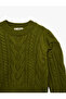Long Sleeve Crew Neck Hair Braided Knitwear Sweater - 5