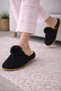 Pwr Et086 Pompom Silent Sole Wool Winter Women's Home Guest Slippers