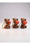 3 Pieces Heart-Shaped Teddy Bear Keychain and Bag Ornament, Valentine's Day Gift (5cm Size) – Keychain