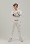 Clubby Ir Zone Young Children's Ribbed Long Sweatpants White - 7